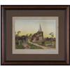WATERCOLOR JAMES JOHNSTON INGLIS COUNTRY CHURCH