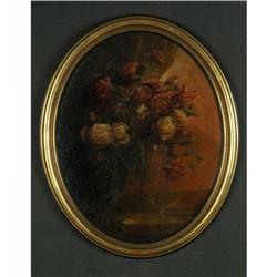 OIL ELEGANT FLOWER ARRANGEMENT CIRCULAR