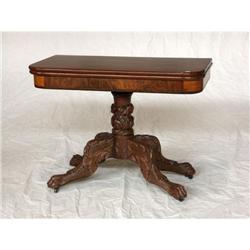 AMERICAN FEDERAL CIRCA 1830-50 MAHOGANY GAME TABLE