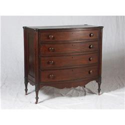 AMERICAN C.1810 MAHOGANY SHERATON CHEST OF DRAWERS