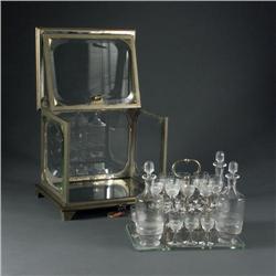 FRENCH  BACCARAT CUT CRYSTAL DECANTER SET