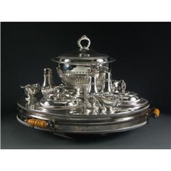 SHEFFIELD SILVER PLATE 18 PIECE LAZY SUSAN