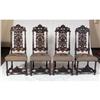Image 1 : FOUR ENGLISH BAROQUE WALNUT SIDE CHAIRS