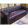 Image 1 : CHESTERFIELD BURGUNDY LEATHER SOFA