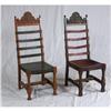 Image 1 : PAIR SPANISH COLONIAL STYLE OAK SIDE CHAIRS