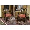 Image 1 : PAIR GEORGIAN STYLE CARVED AND EBONIZED ARMCHAIRS