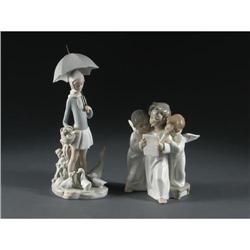TWO LLADRO PORCELAIN FIGURINES