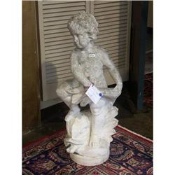 ITALIAN STONE FOUNTAIN SCULPTURE PUTTO