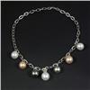 Image 1 : SOUTH SEAS PEARL & 14k WHITE GOLD NECKLACE