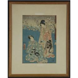 JAPANESE WOODBLOCK KUNISADA UTAGAWA
