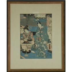 JAPANESE WOODBLOCK KUNISADA UTAGAWA
