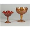 Image 1 : IMPERIAL AND FENTON CARNIVAL GLASS COMPOTES