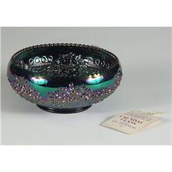 FENTON AMETHYST CHERRY CHAIN CARNIVAL GLASS BOWL