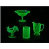 Image 1 : FOUR VASELINE GLASS ITEMS