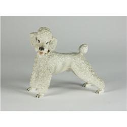 AUSTRIAN PORCELAIN POODLE FIGURINE