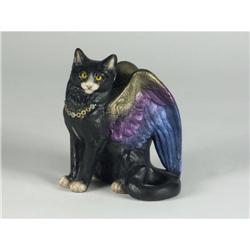WINDSTONE EDITIONS BLACK WINGED CAT