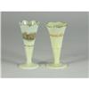 Image 1 : TWO SOUVENIR CUSTARD GLASS BUD VASES