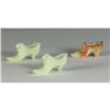 Image 1 : THREE GLASS SHOE/SLIPPERS CUSTARD GLASS