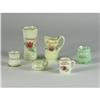 Image 1 : SIX PIECES OF SOUVENIR CUSTARD GLASS