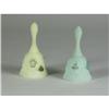 Image 1 : TWO HANDPAINTED FENTON CUSTARD GLASS BELLS
