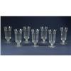 Seven flared vintage clear glass parfait/ice cream soda sundae glasses
