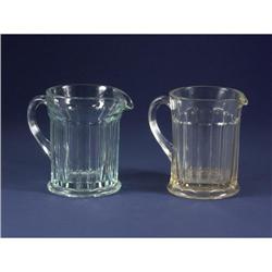 VINTAGE CLEAR GLASS WATER PITCHERS