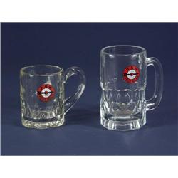 THREE VINTAGE A&W GLASS ROOT BEER MUGS