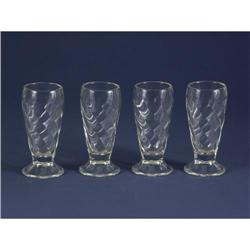 FOUR VINTAGE ICE CREAM SODA PARFAIT DISHES