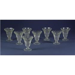 EIGHT GLASS TULIP ICE CREAM SUNDAE DISHES