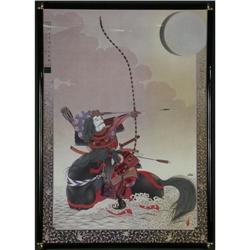 LITHOGRAPH GARY HOSTALERO SAMURAI ON HORSE