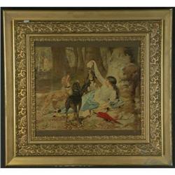 CHROMOLITHOGRAPH VINTAGE VICTORIAN WOMAN OLD FRAME