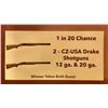 Image 1 : Chance #15 CZ-USA O/U Shotgun Raffle 12 & 20 GA Winner Take All