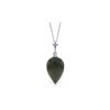 Genuine 12.25 ctw Black Spinel Necklace 14KT White Gold - REF-20F3Z