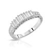 Natural 0.91 CTW Baguette & Diamond Band Ring Platinum - REF-190R8K
