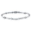 Image 1 : Natural 3.93 CTW Princess Diamond Bracelet 18K White Gold - REF-540Y2N