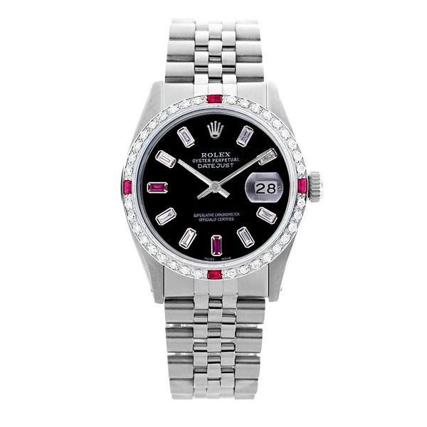 Rolex Pre-owned 36mm Mens Black Dial Stainless Steel