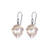 Genuine 25.6 ctw White Topaz Earrings 14KT White Gold - REF-41Y6F