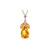 Genuine 6.5 ctw Citrine Necklace 14KT Rose Gold - REF-34A6K