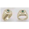 Image 1 : Man's emerald and diamond ring