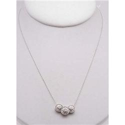 Diamond Pendant 14 kt white gold