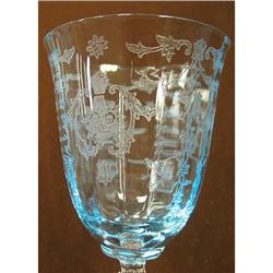 Fostoria Navarre Blue Eight Goblets