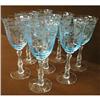 Image 3 : Fostoria Navarre Blue Eight Goblets