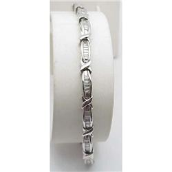 Diamond bracelet, white gold channel set