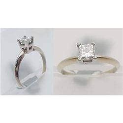 Solitaire diamond engagement ring
