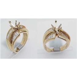 Channel set diamond semi mount ring