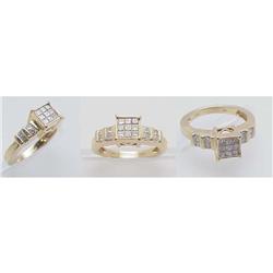 Diamond Ring Princess cut Invisibles