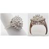 Image 1 : Diamond heart shape cluster ring