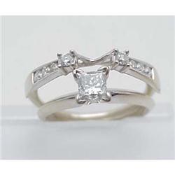 Diamond bridal ring set princess cut