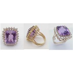 Amethyst and Diamond Ring