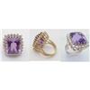 Image 1 : Amethyst and Diamond Ring